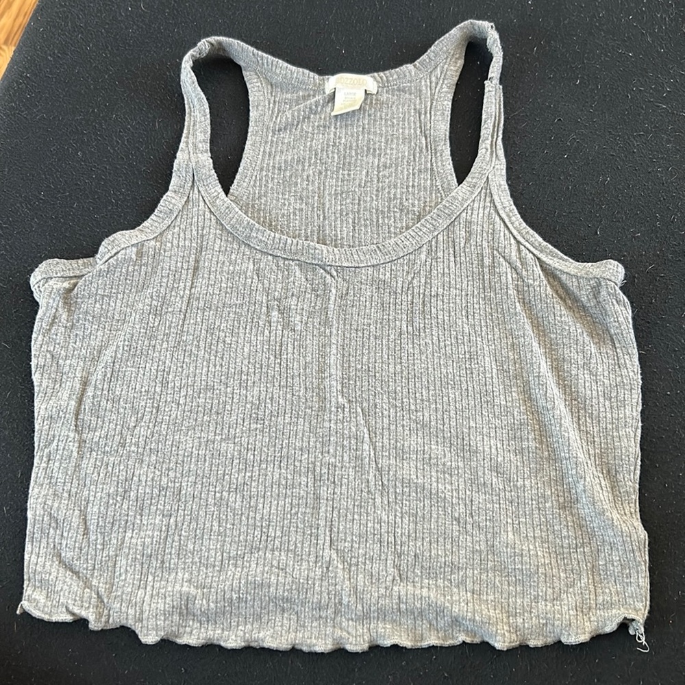 Soft grey crop top